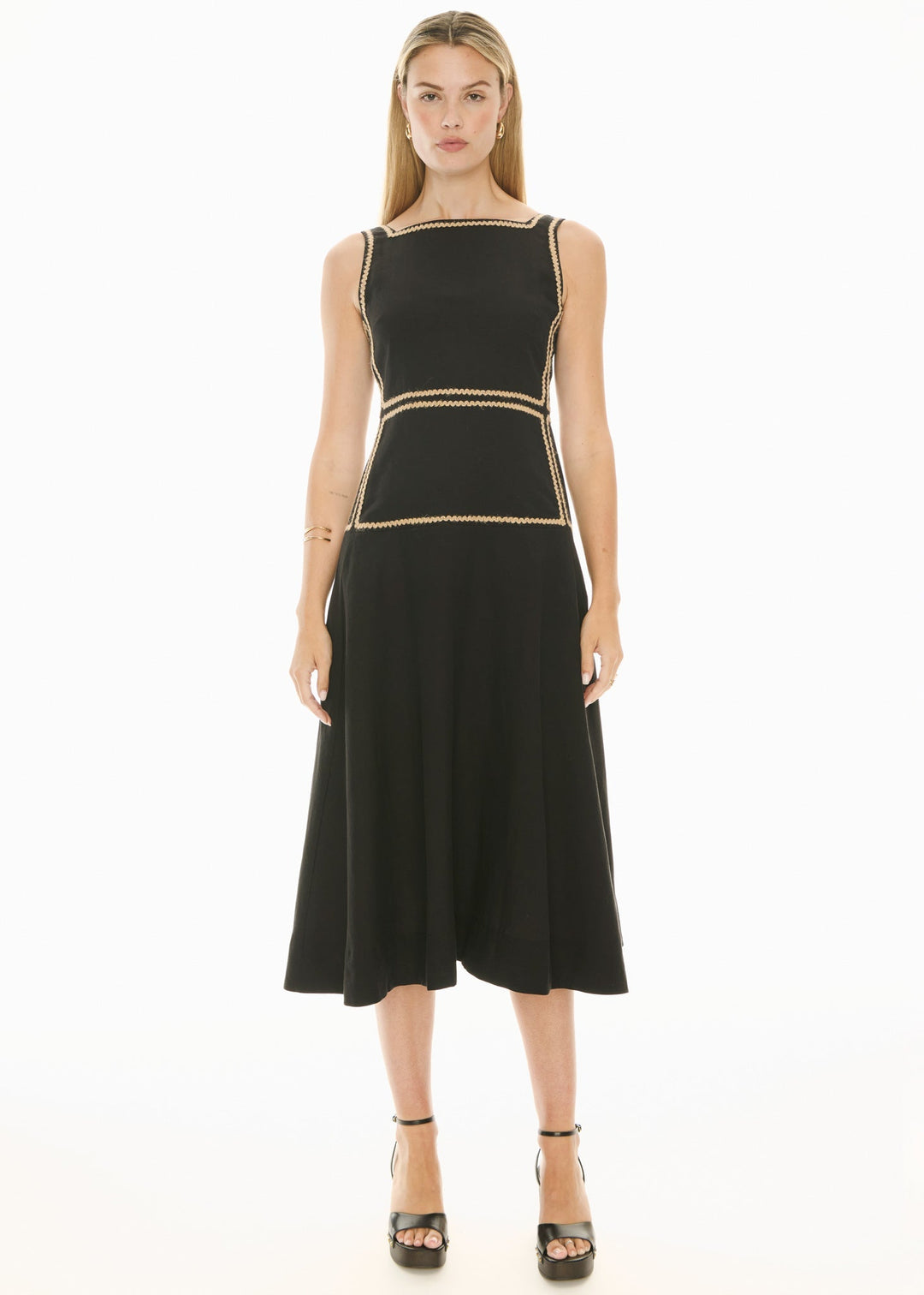 Marlin Raffia Dress - Black - Stanleyandstone