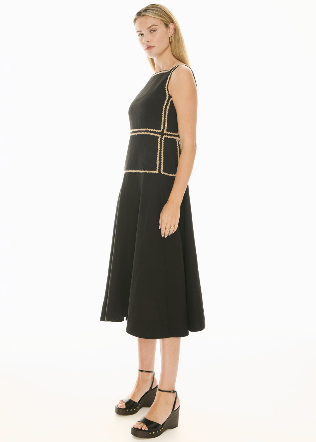 Marlin Raffia Dress - Black - Stanleyandstone