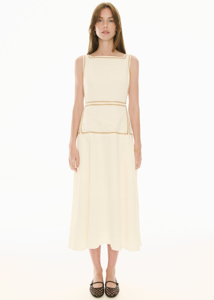 Marlin Raffia Dress - Ivory - Stanleyandstone