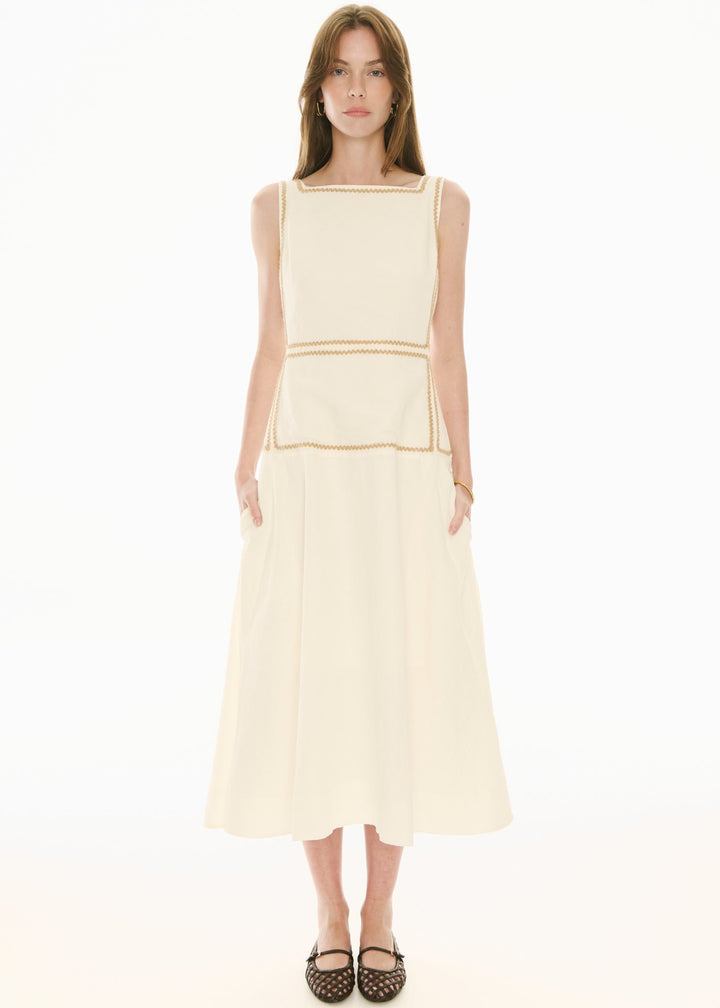 Marlin Raffia Dress - Ivory - Stanleyandstone