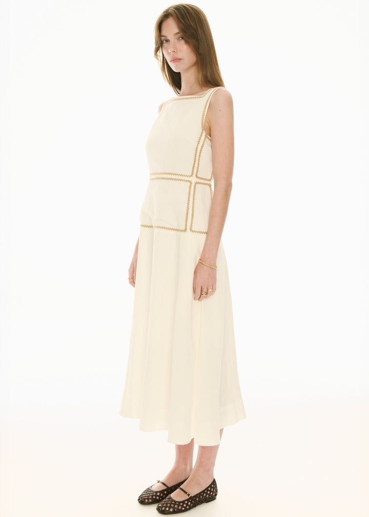Marlin Raffia Dress - Ivory - Stanleyandstone