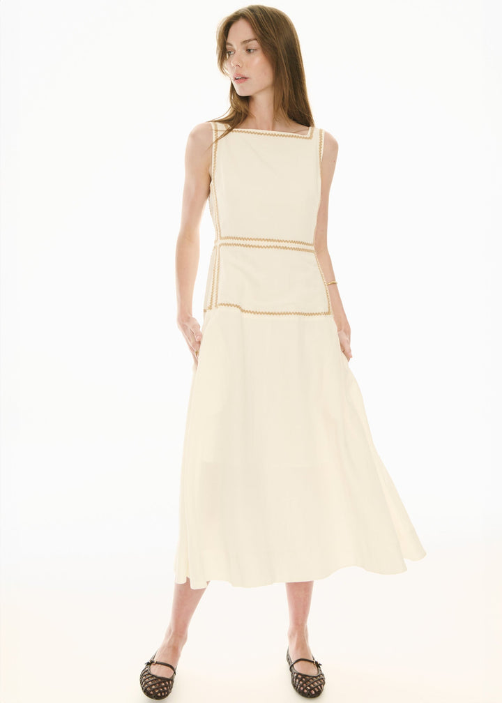 Marlin Raffia Dress - Ivory - Stanleyandstone