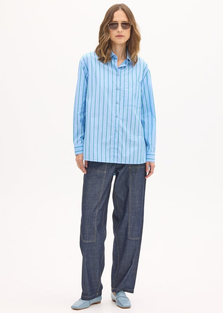 Marlon Stripe Shirt - Blue Stripe shirt POL