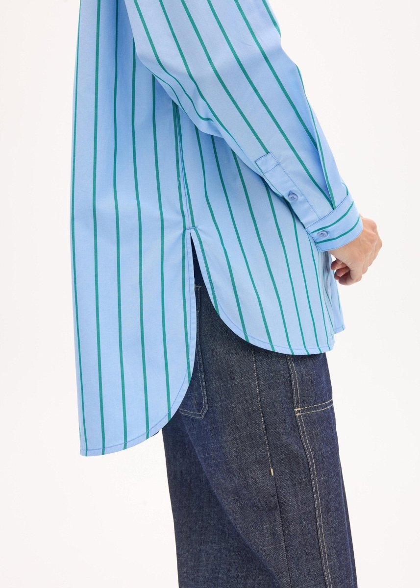 Marlon Stripe Shirt - Blue Stripe shirt POL
