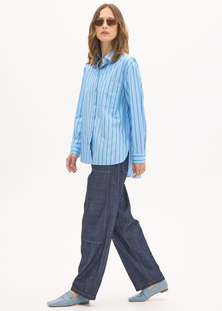 Marlon Stripe Shirt - Blue Stripe shirt POL