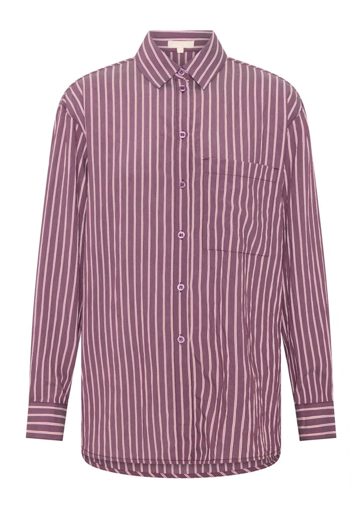 Marlon Stripe Shirt - Merlot shirt POL