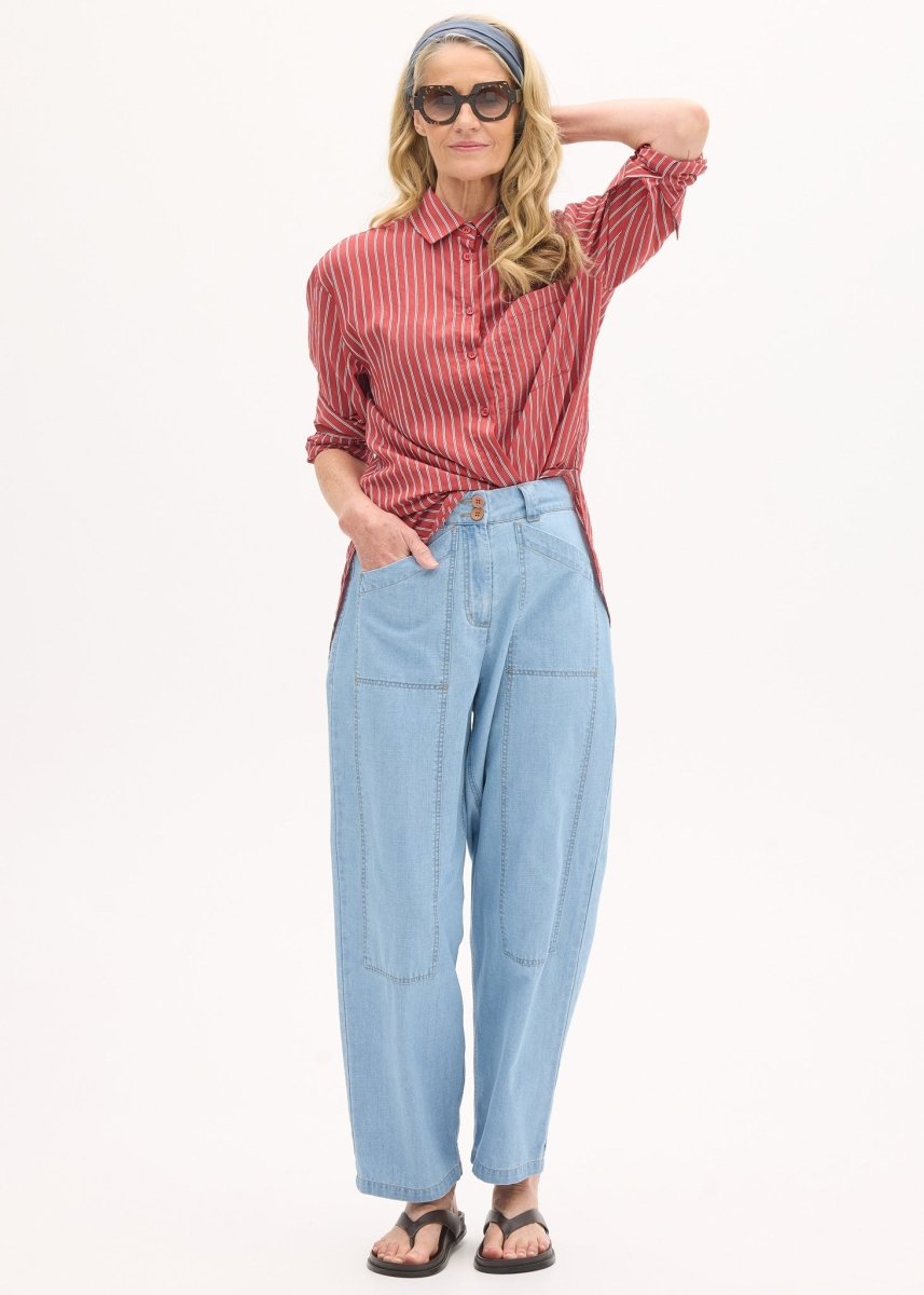 Marlon Stripe Shirt - Red Stripe shirt POL