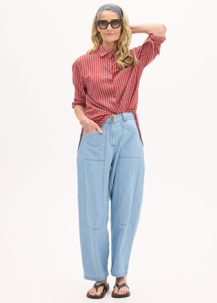 Marlon Stripe Shirt - Red Stripe shirt POL