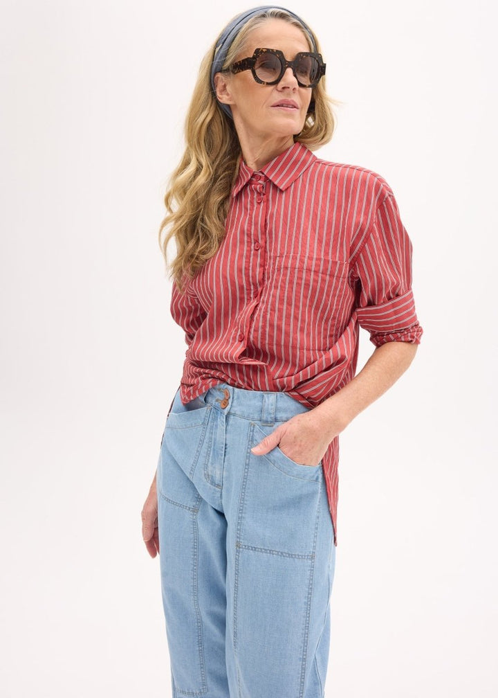Marlon Stripe Shirt - Red Stripe shirt POL