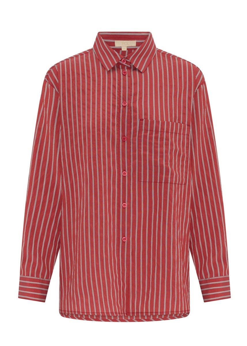 Marlon Stripe Shirt - Red Stripe shirt POL