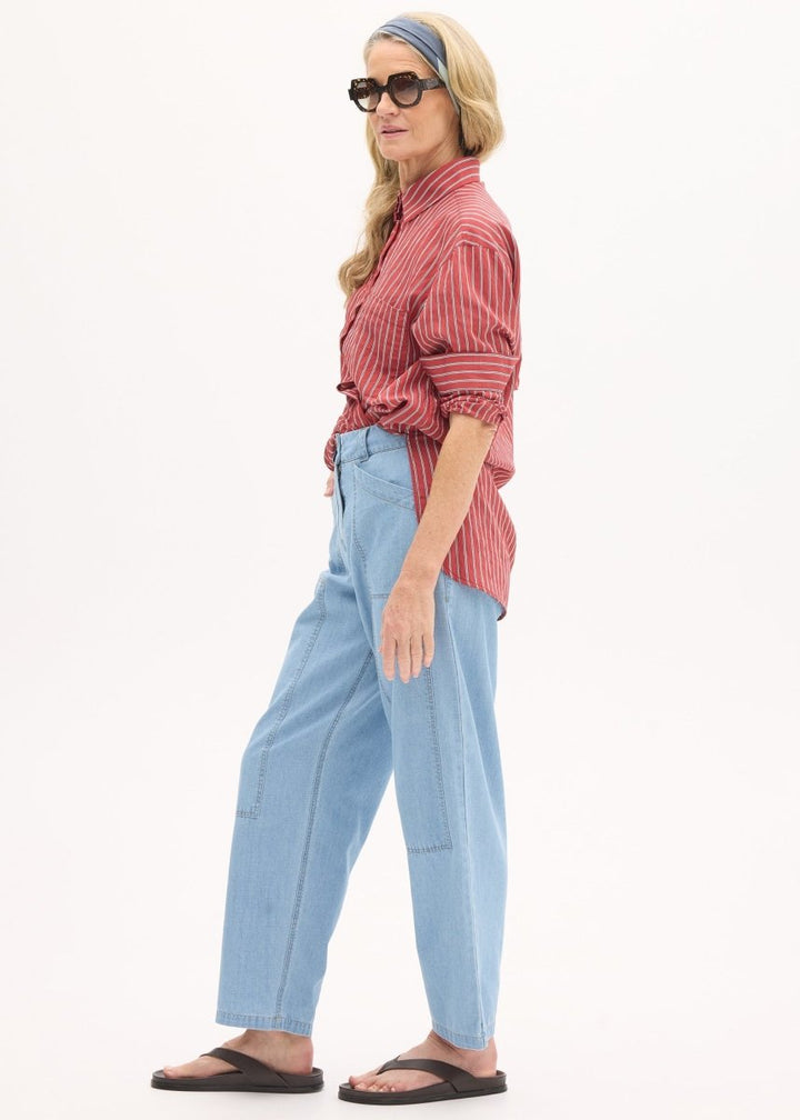 Marlon Stripe Shirt - Red Stripe shirt POL