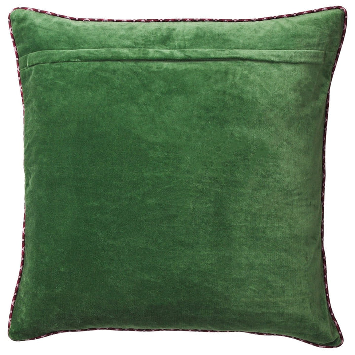 Marnie Velvet Cushion - Hunter Green Sage &amp; Clare