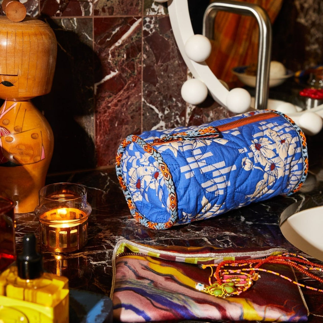 Marta Makeup Bag - Ultramarine Sage &amp; Clare