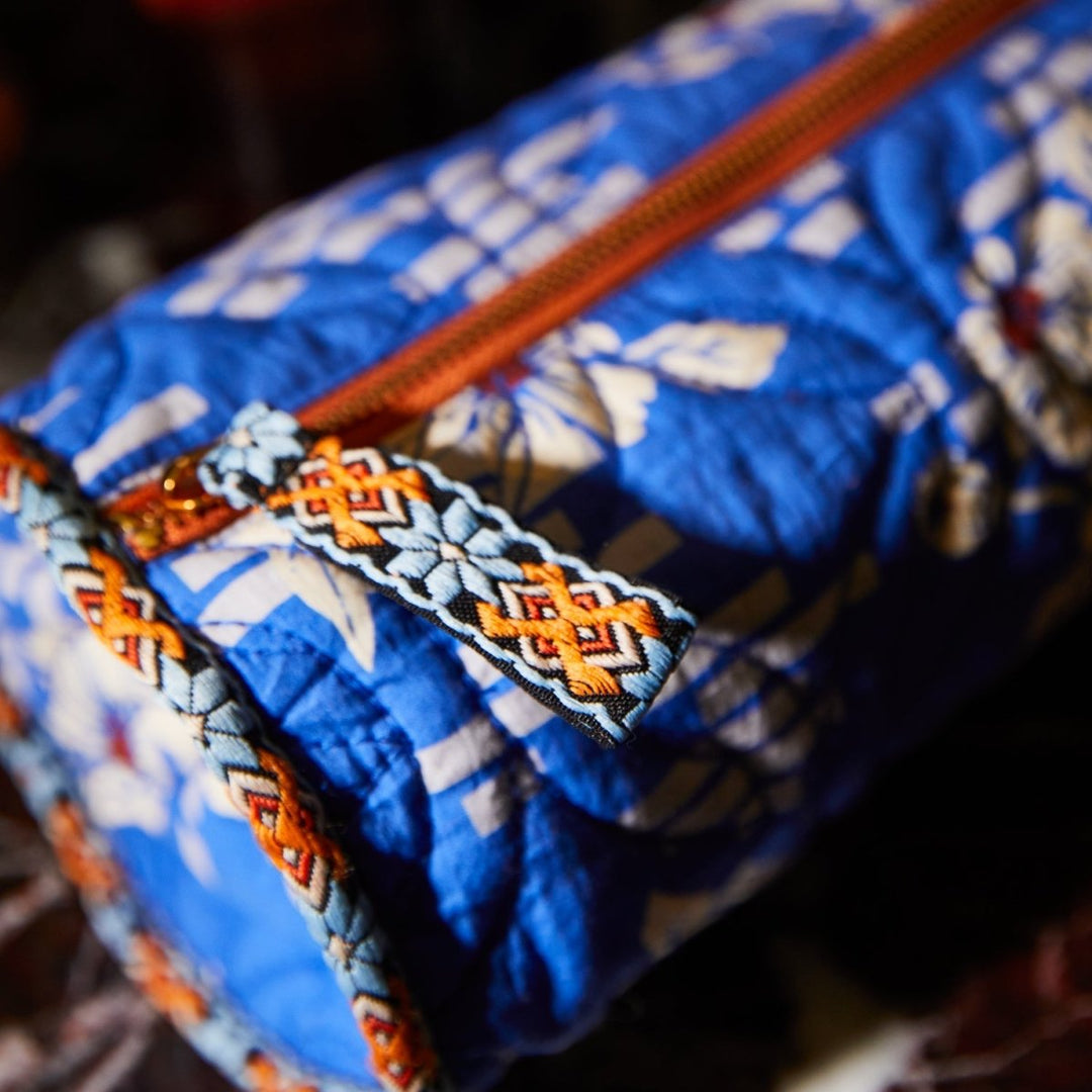 Marta Makeup Bag - Ultramarine Sage &amp; Clare