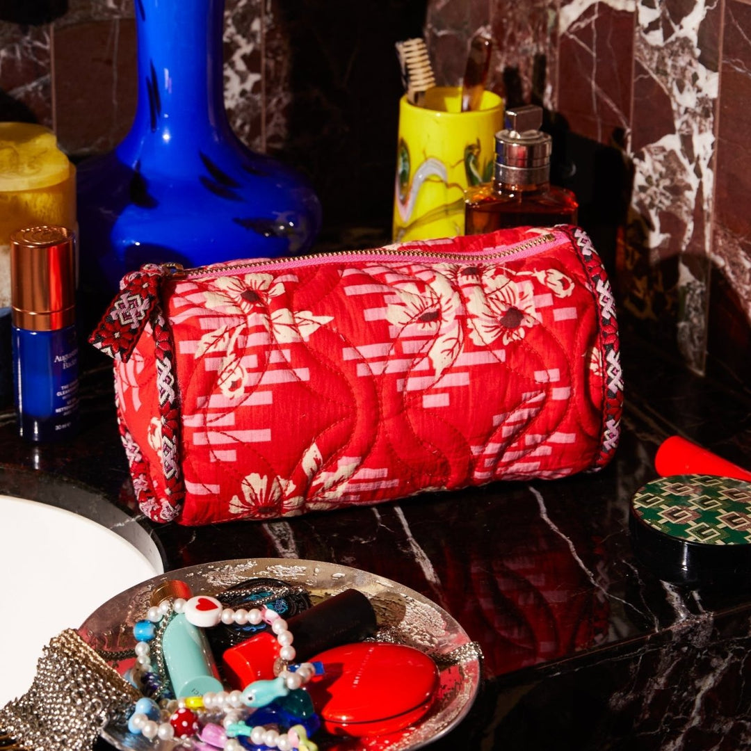 Marta Makeup Bag - Vermillion Sage &amp; Clare