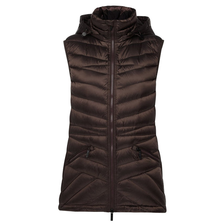 Mary-Claire 90/10 Packable Puffer Vest - Chocolate Coats &amp; Jackets Moke Apparel