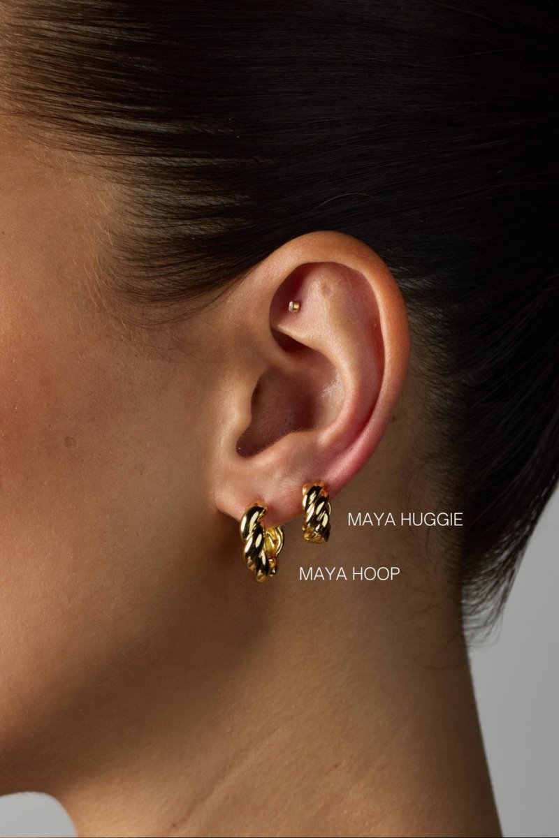 Maya Hoop eating Zafino Jewellery