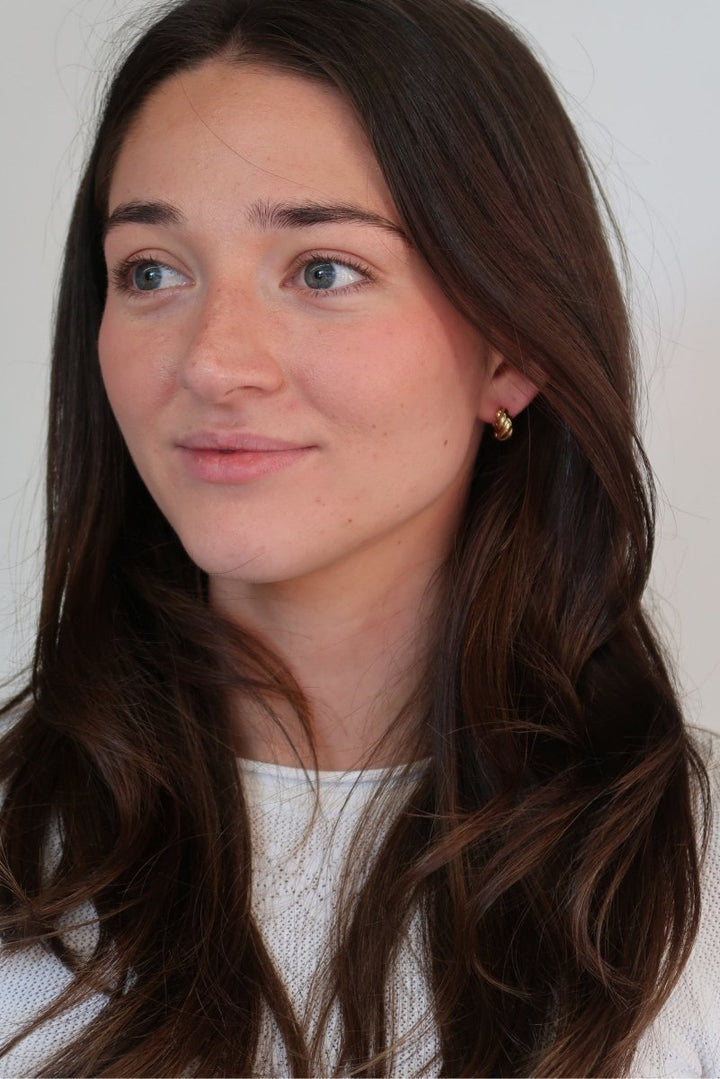 Maya Hoop eating Zafino Jewellery