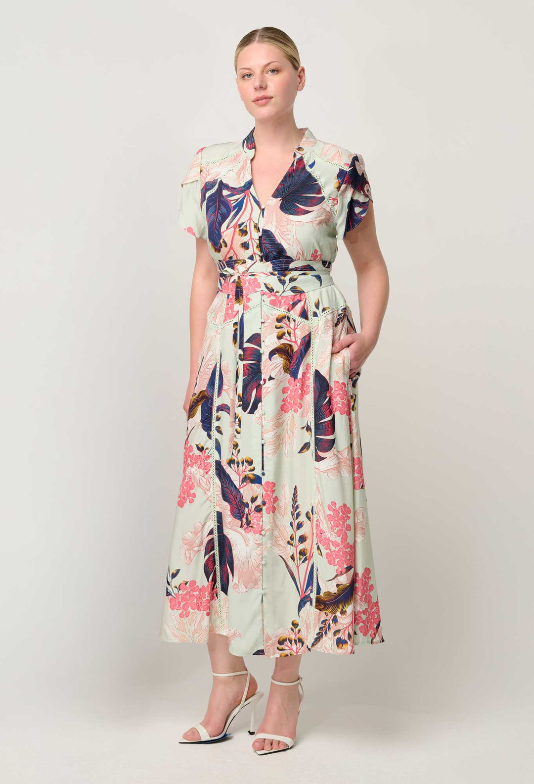 Maysa Viscose Dress in Oasis Flora - Stanleyandstone