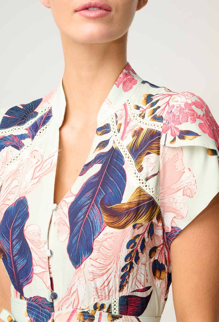 Maysa Viscose Dress in Oasis Flora - Stanleyandstone