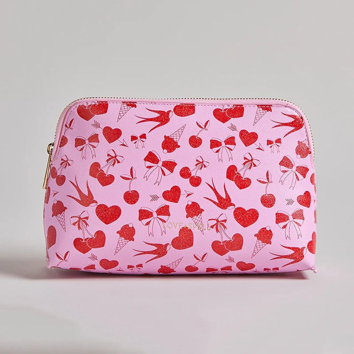 Medium Make Up Case-Cherry Cosmetic &amp; Toiletry Bags Love Spell