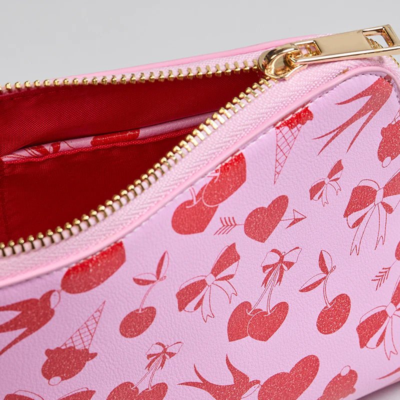 Medium Make Up Case-Cherry Cosmetic &amp; Toiletry Bags Love Spell