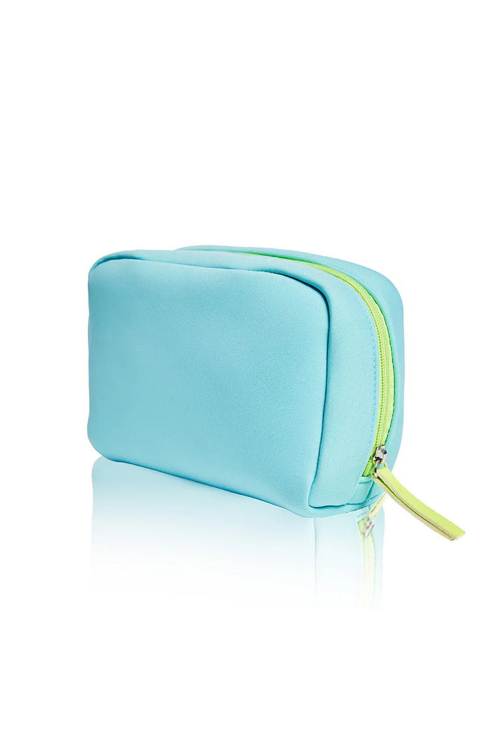 Medium Neoprene Pouch Blue cosmetic bag Louvelle Australia