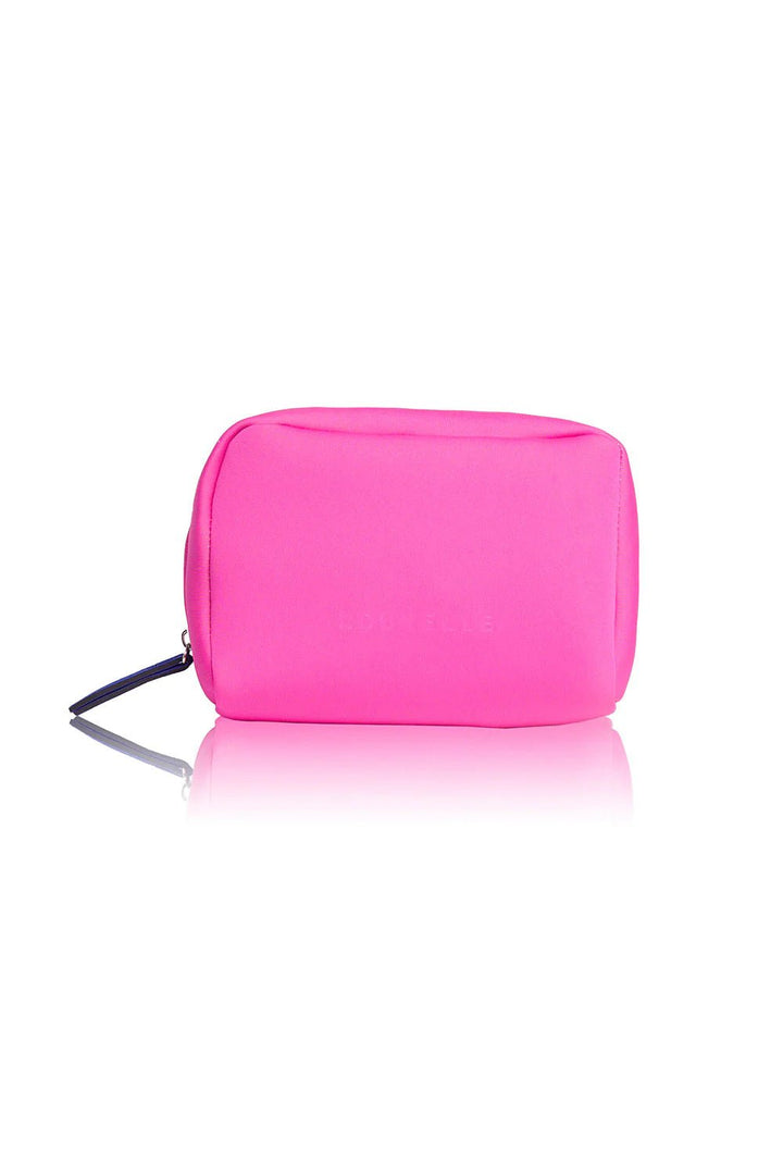 Medium Neoprene Pouch Pink cosmetic bag Louvelle Australia
