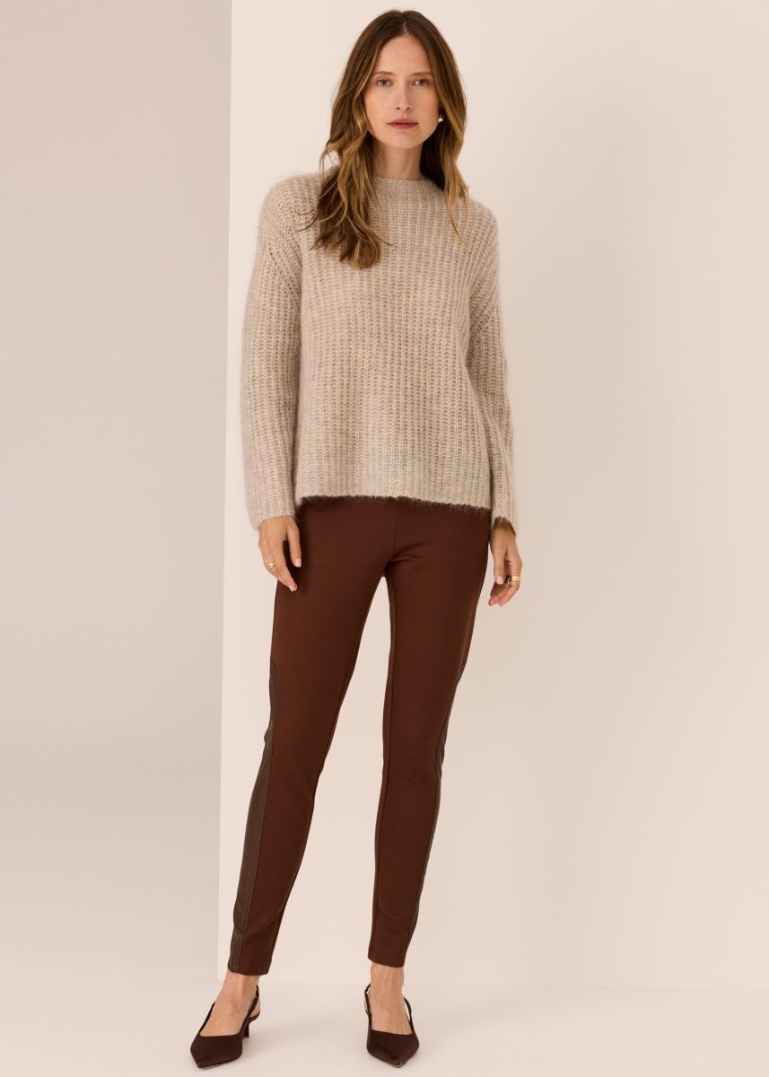 Melvyn High Neck Knit - Pebble knit POL