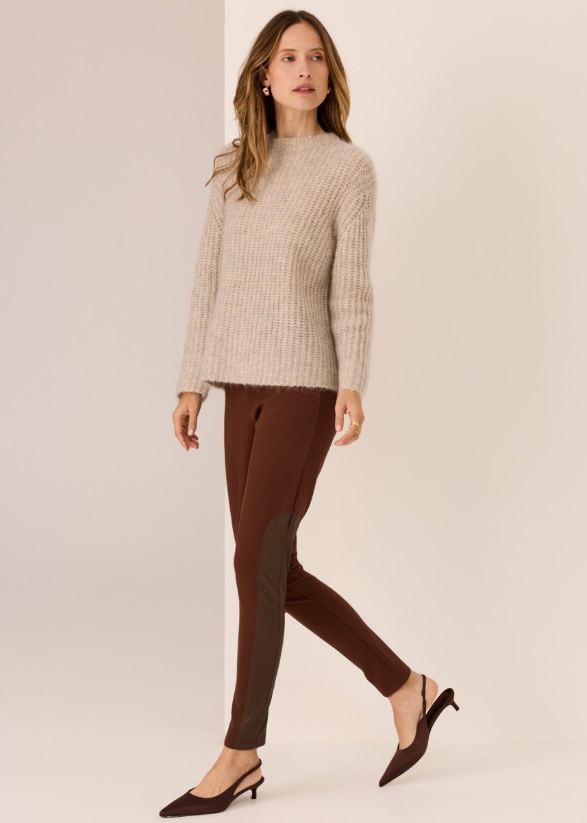 Melvyn High Neck Knit - Pebble knit POL