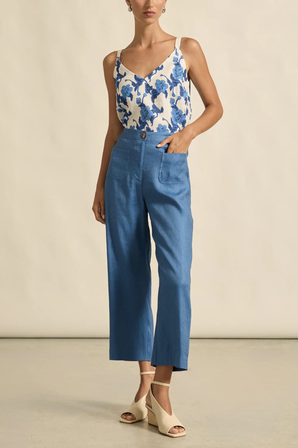 Memo Top - Azure Bouquet blouse Zoe Kratzmann
