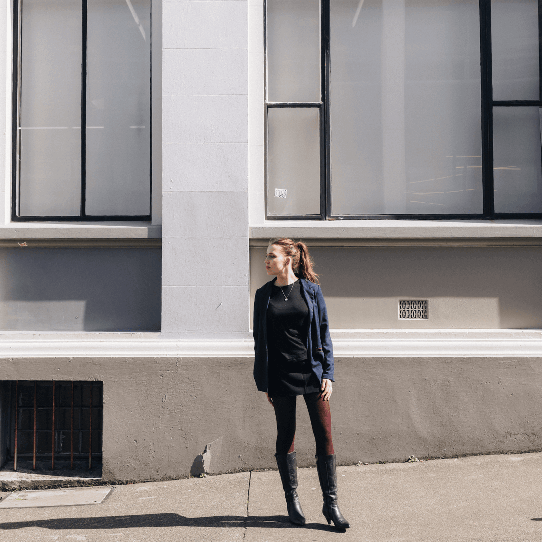Merino Wool Textured Knit Tights | Woman | Currant Lamington