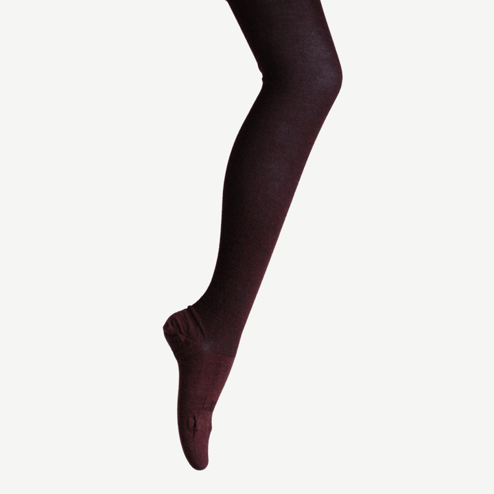 Merino Wool Textured Knit Tights | Woman | Currant Lamington