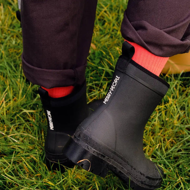 Merry People Andie Boot - Black Gumboot Merry People
