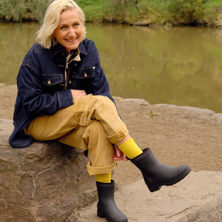 Merry People Andie Boot - Black Gumboot Merry People