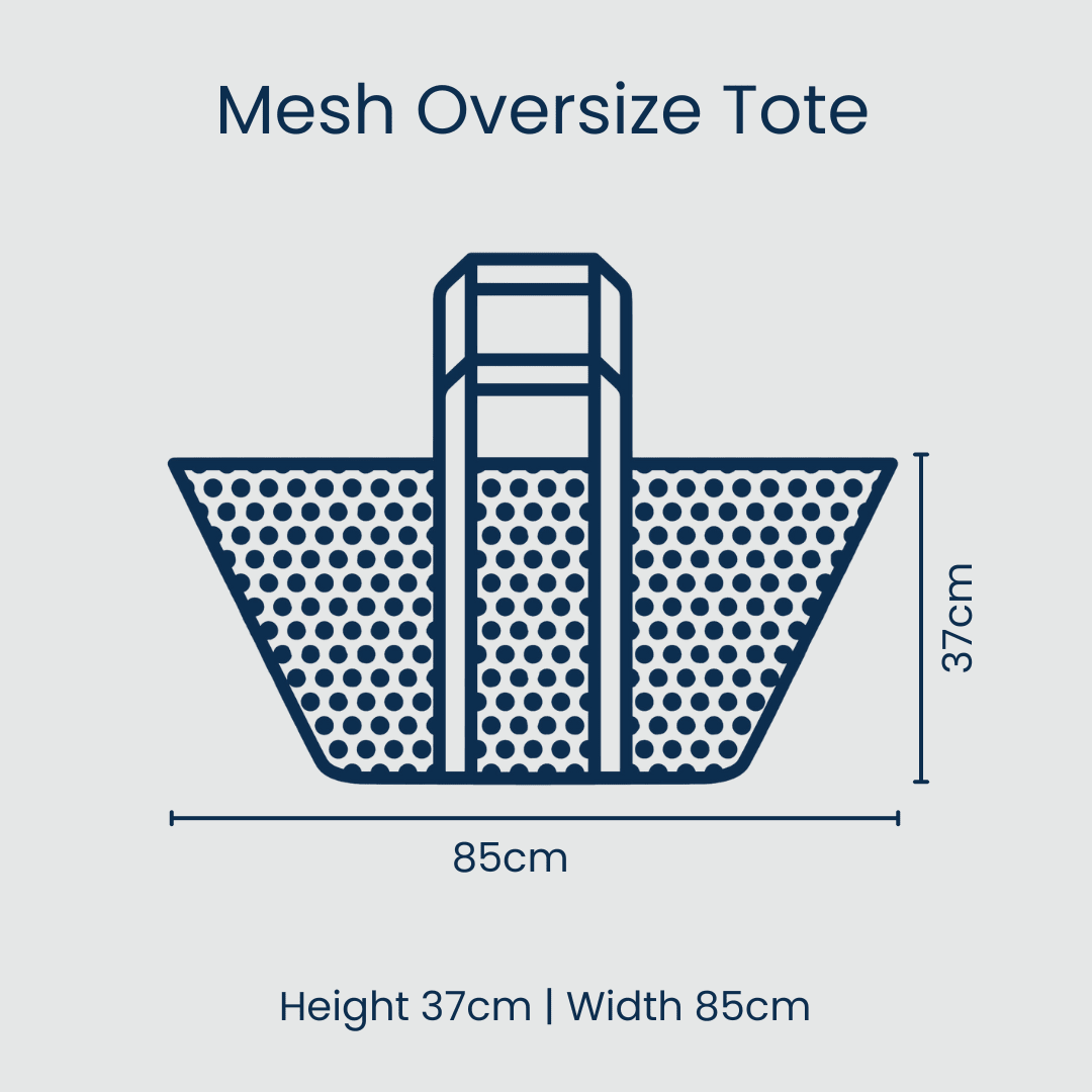Mesh Oversized Tote – Navy Project Ten Pty Ltd