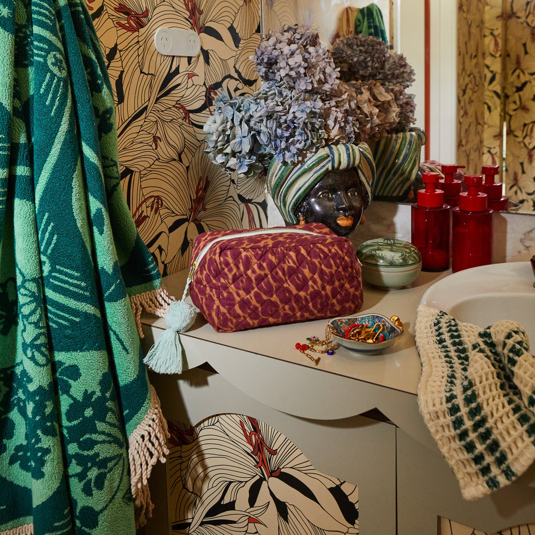 Odette Beauty Bag Sage & Clare