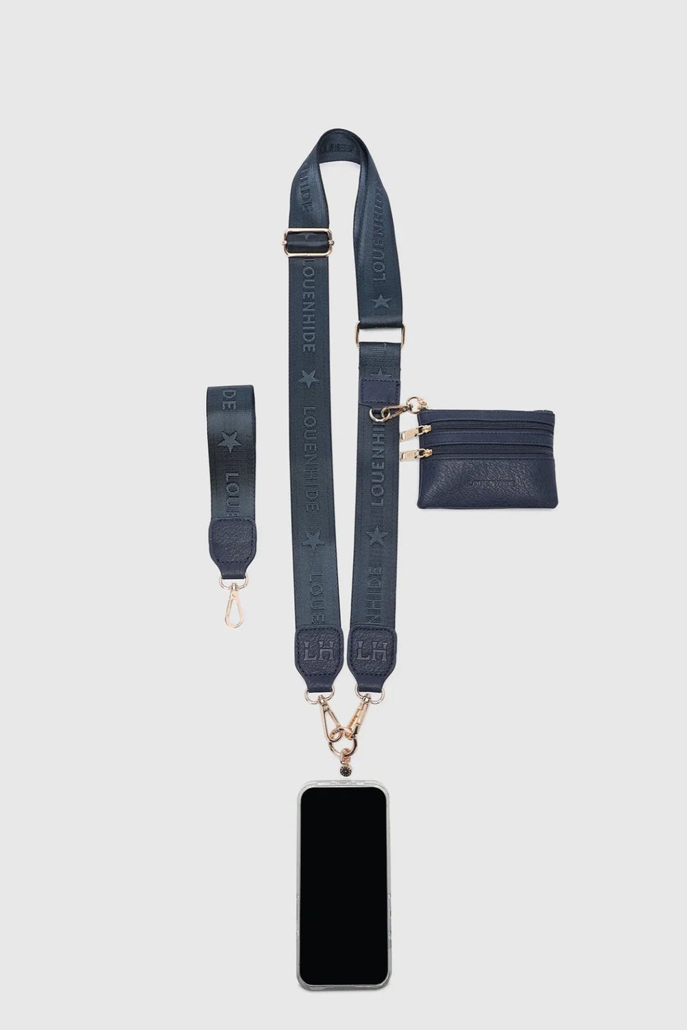 Mia phone converter strap - Navy Handbag Louenhide
