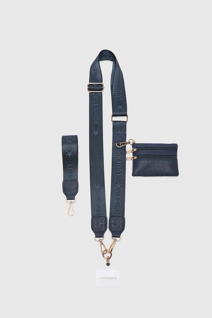 Mia phone converter strap - Navy Handbag Louenhide