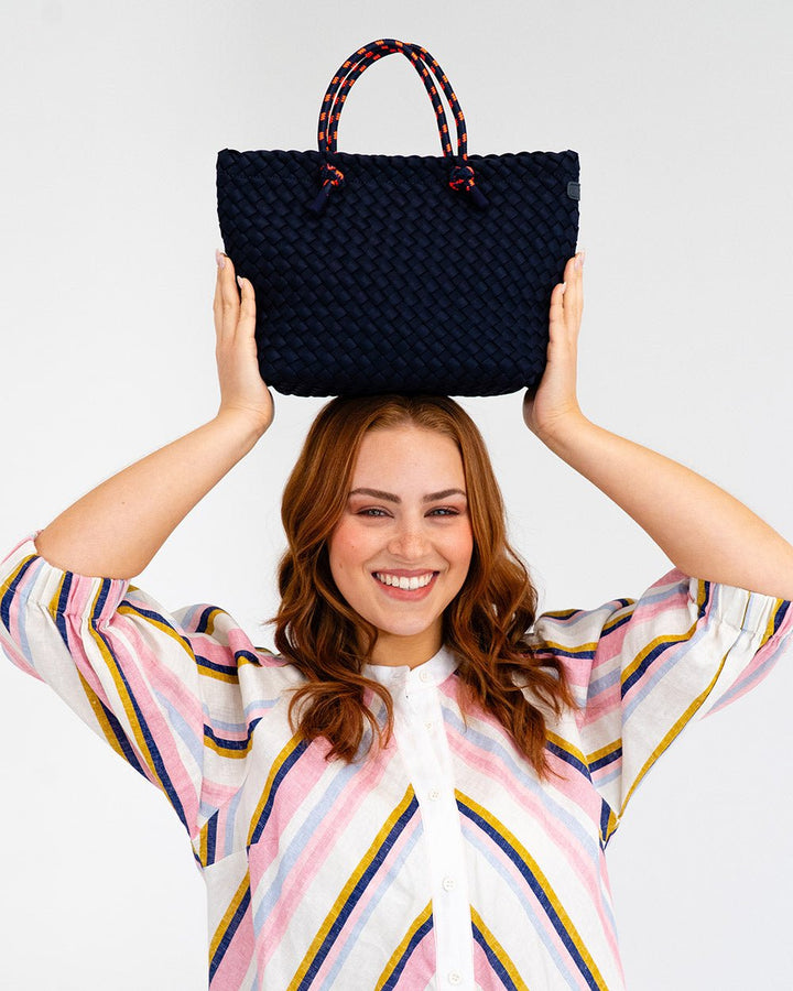 Michigan Tote - Navy Neo Plait - Stanleyandstone
