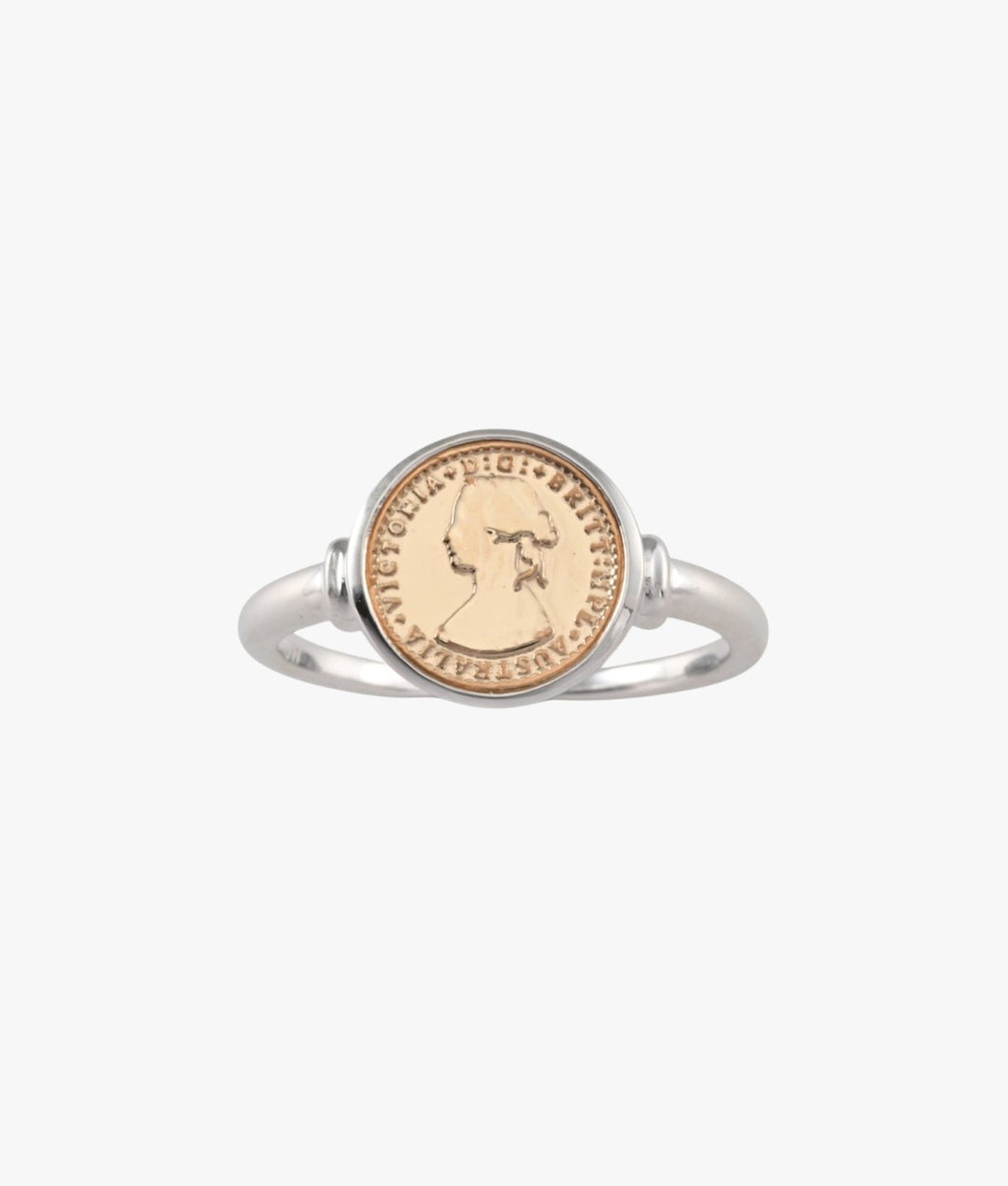 Micro Coin Yellow Gold plated Ring - Stanleyandstone