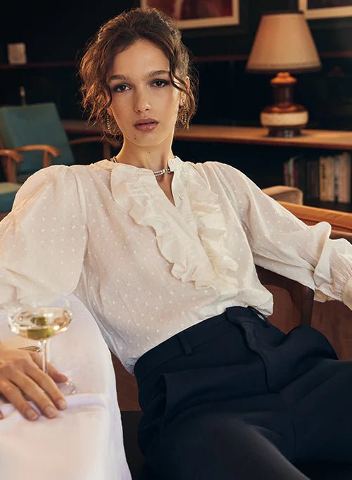 Minelli Blouse - Chalk General Marie Louise De Monteray