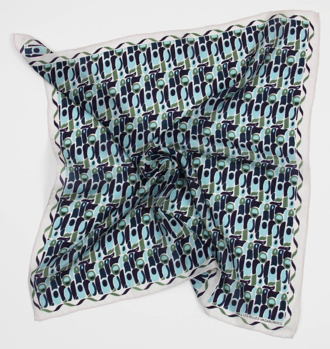 Mini Blue Percussion Scarf - Stanleyandstone