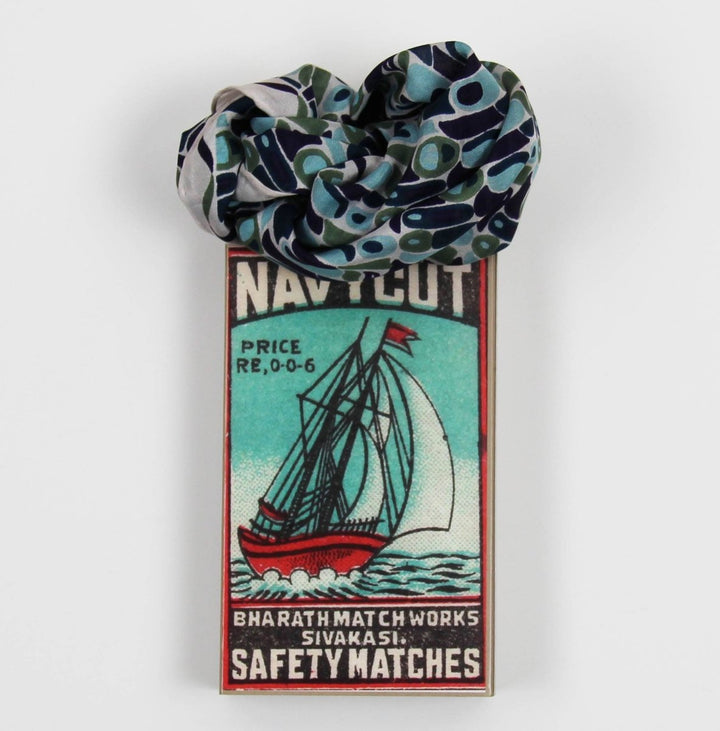 Mini Blue Percussion Scarf - Stanleyandstone
