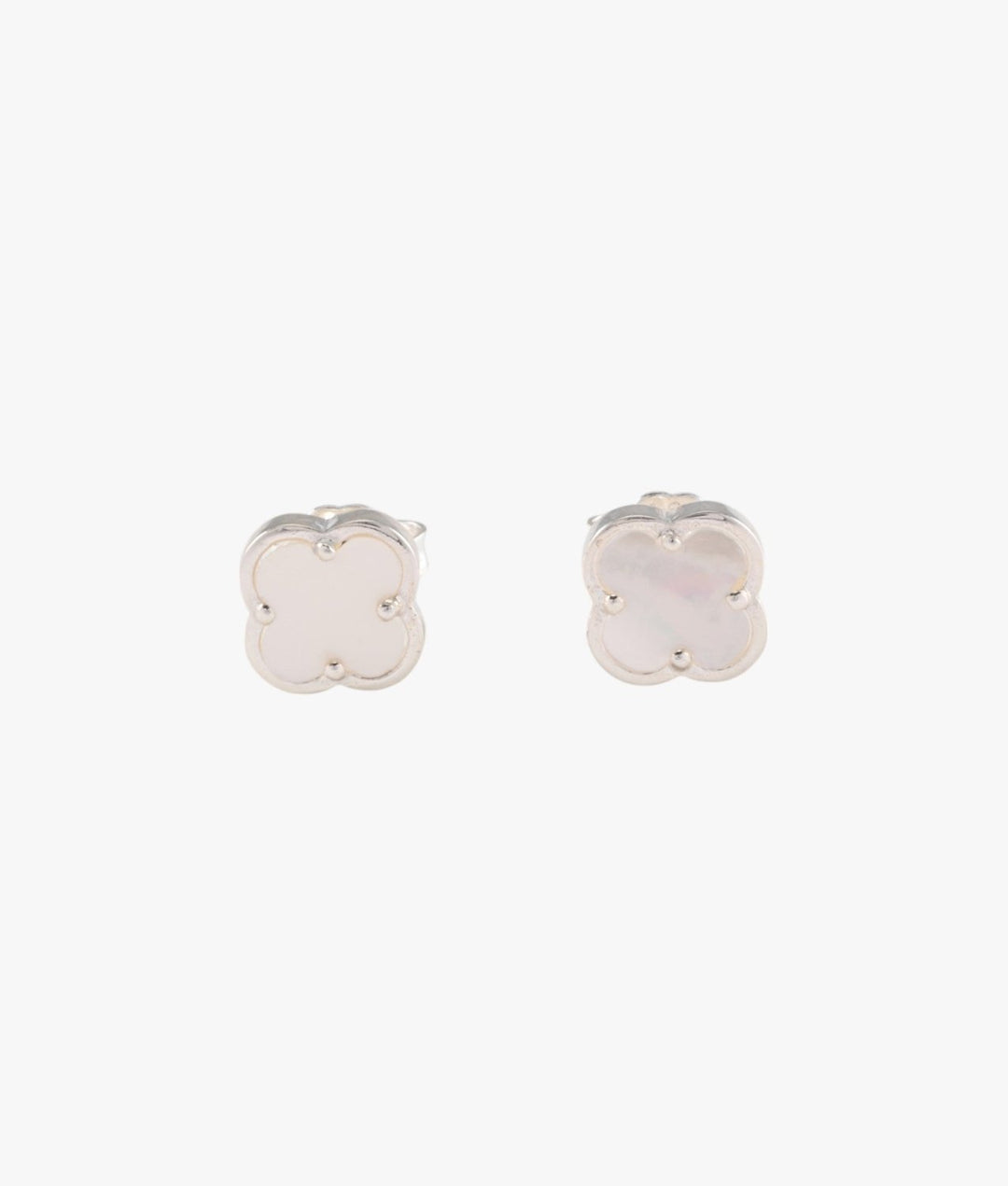 Mini Clover Sterling SIlver (Mother Of Pearl) Stud Earrings - Stanleyandstone