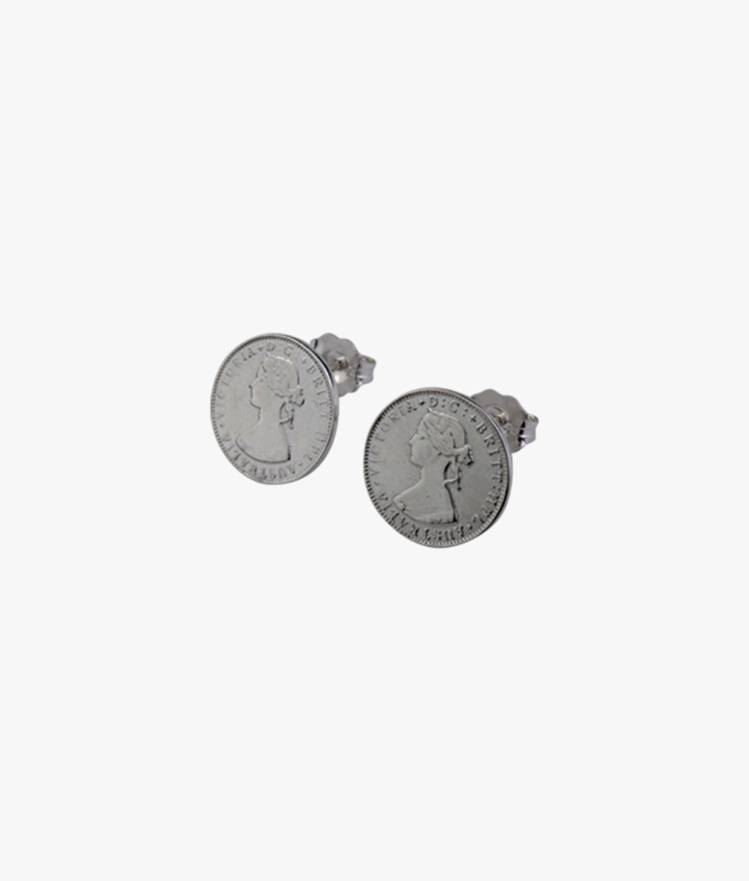 Mini coin Sterling SIlver studs Von Treskow