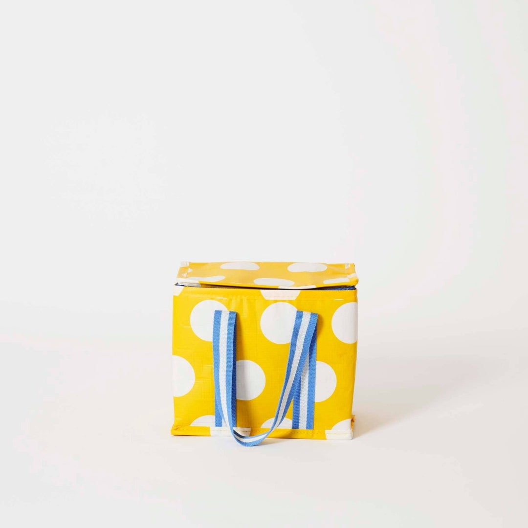 Mini Insulated Tote – Yellow Polka Dot Bag Project Ten
