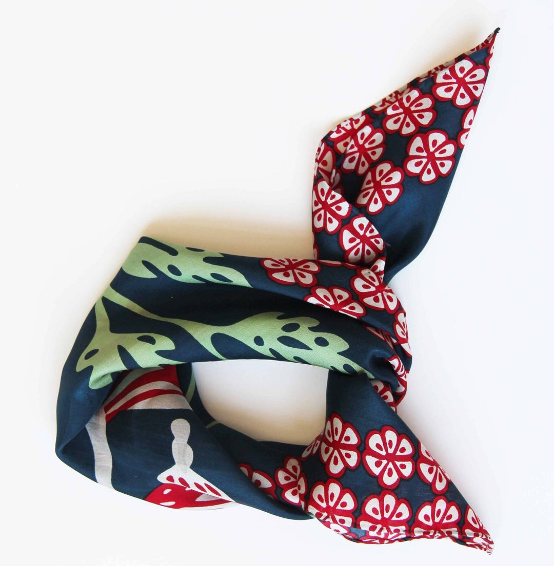 Mini Scarf - Alice Marine Navy scarf Les Belles Vagabondes