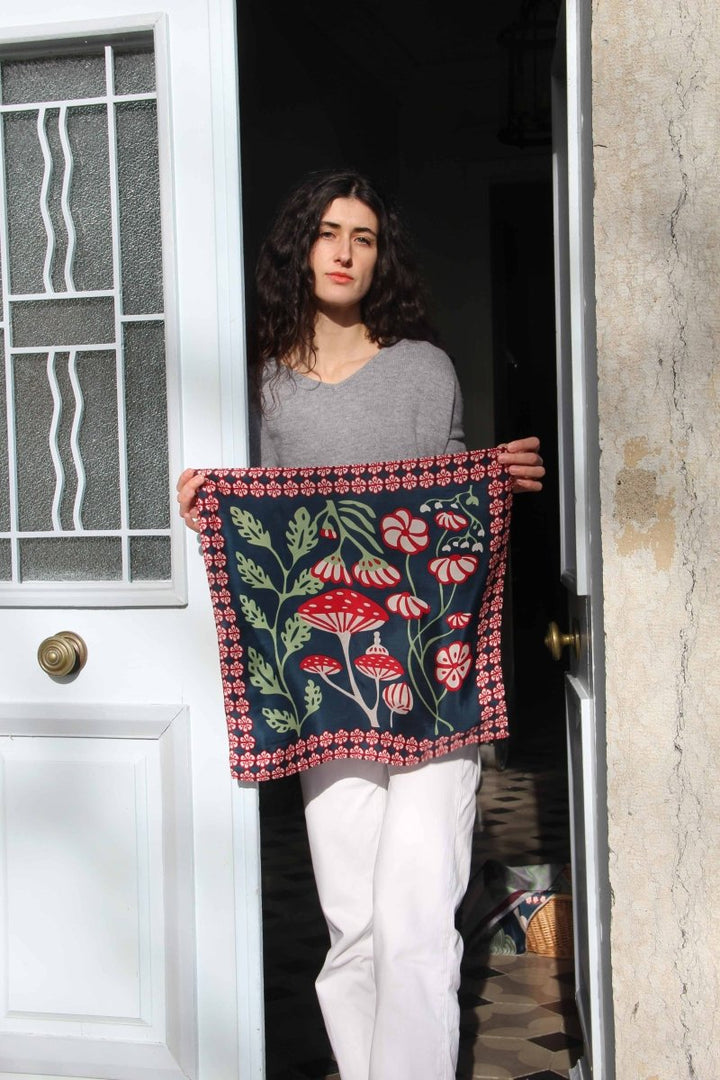 Mini Scarf - Alice Marine Navy scarf Les Belles Vagabondes