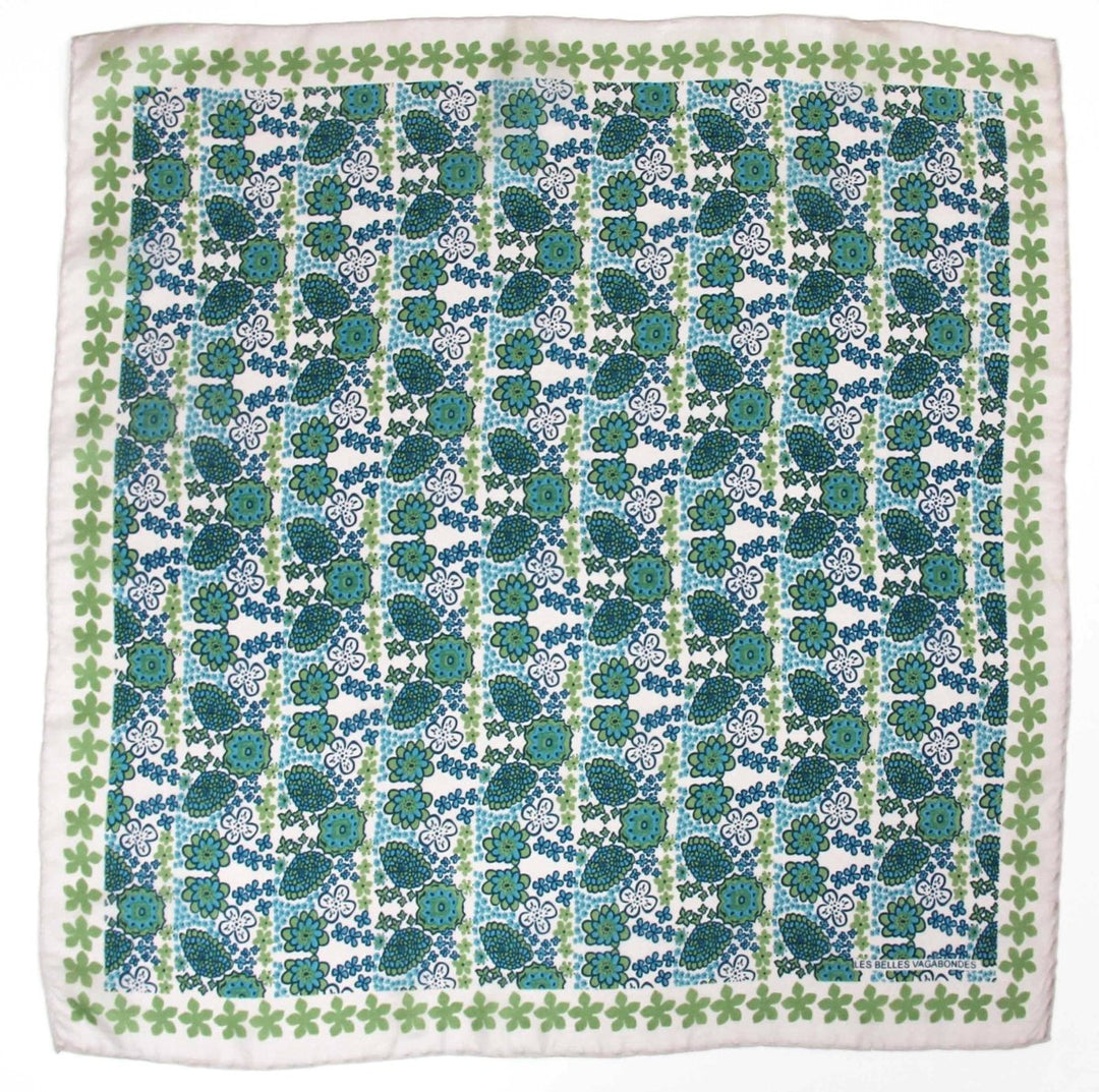 Mini scarf Caribbean Blue Blue scarf Les Belles Vagabondes